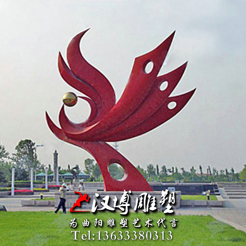 不锈钢雕塑,大型凤凰雕塑,广场景观雕塑