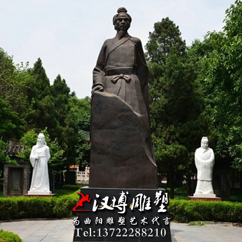 张仲景人物雕像,古代医圣雕塑,玻璃钢铸铜雕塑