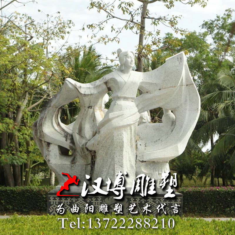 石雕雕塑,黄道婆人物雕像,纺织人物雕塑