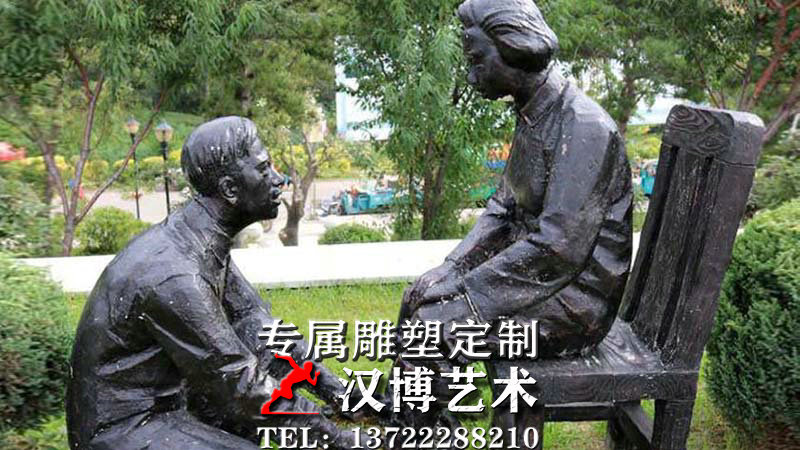 传统文化孝人物雕像,消防员人物仿铜雕,玻璃钢雕塑