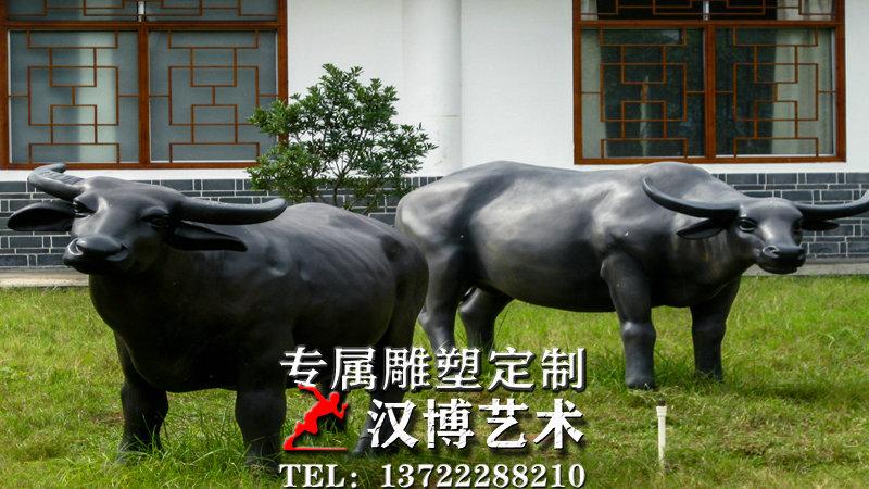玻璃钢雕塑,老艺术品牛雕塑,铸铜雕像