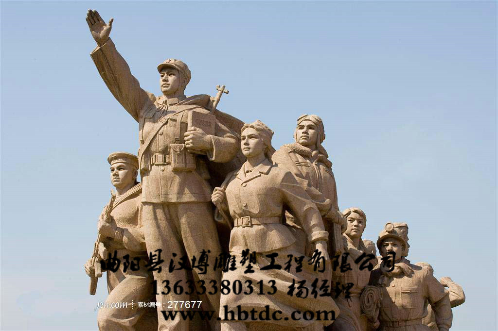部队军人雕塑,中国军人雕塑