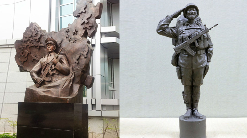 战争主题铜雕,人物雕像,园林景观雕塑